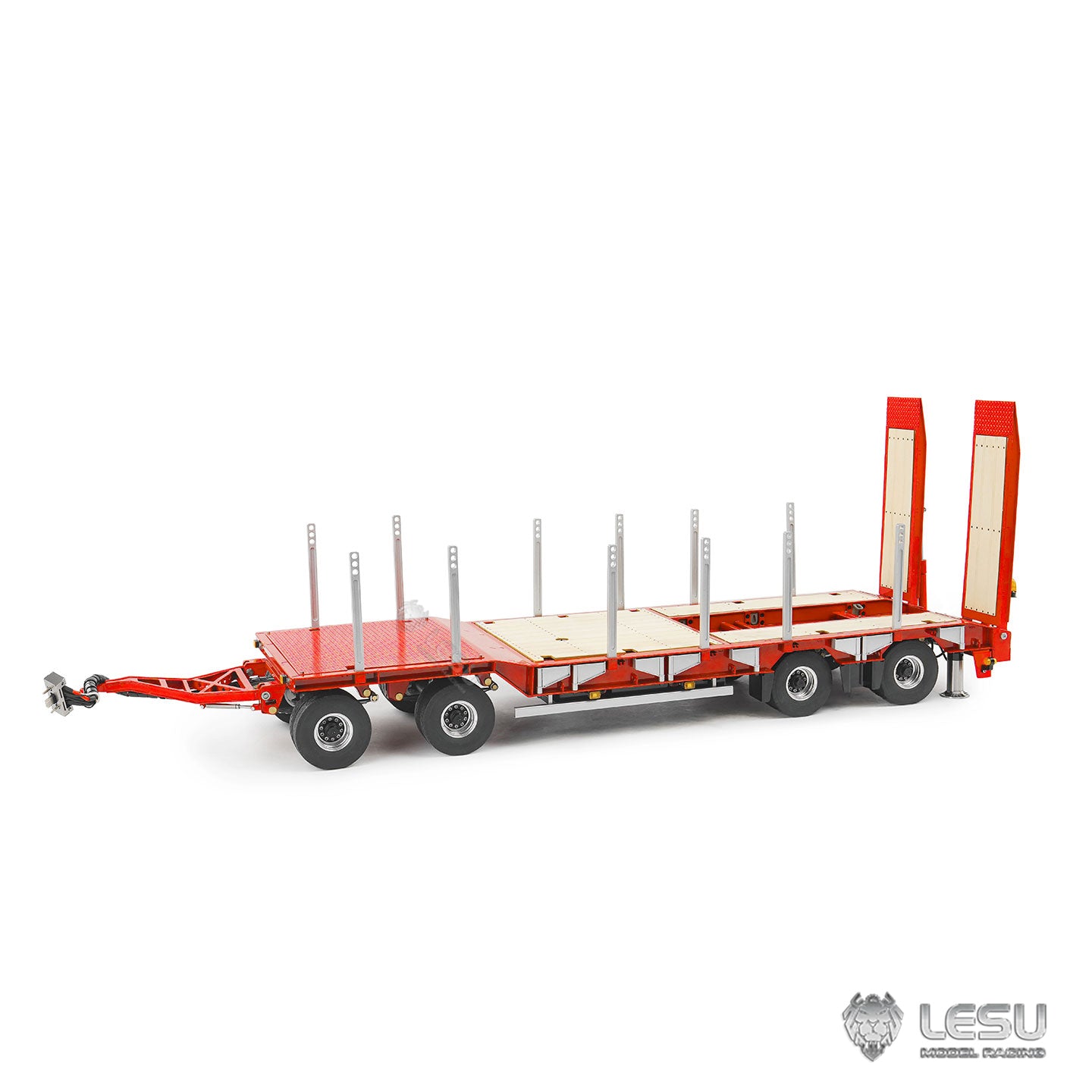 LESU 1/14 Metal Hydraulic Lifting Tailboard Trailer Rear Support Legs 2CH Valve Pump for RC Tractor Truck DIY Lorry Excavator