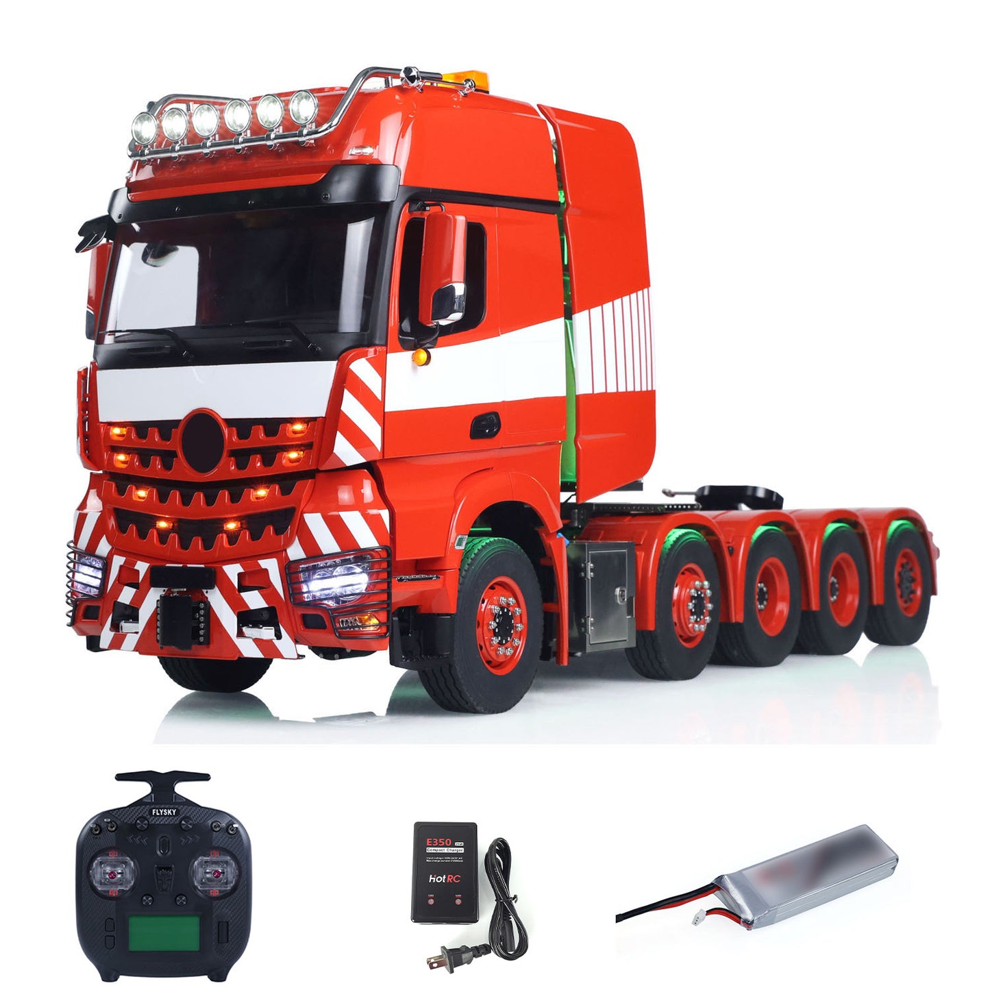 TOUCAN 10X8 Metal Chassis 3363 1/14 RC Tractor Truck RTR Lorry Car Smoke Sound 2Speed Gearbox ST8 Battery Rotating Light