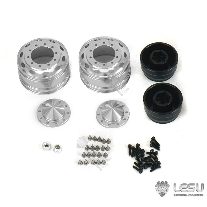 LESU Bearing Brake Metal Front Wheel Hub DIY Spare Part Suitable for RC 1/14 Scale Truck American Car Model Spare Part