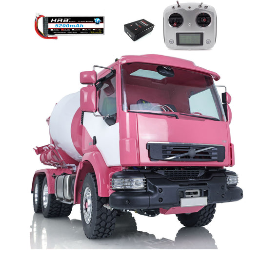 LESU 1/14 6x6 Metal RC Concrete Car Mixer Truck Battery Radio RTR of Construction Vehicle Model W/ I6S Radio Motor Servo Battery