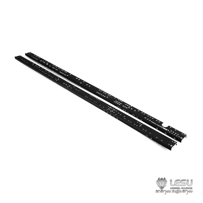 LESU 23.6inch Metal 1Pair Chassis Rail CNC Spare Part Suitable for 1/14 Scale Model RC 8*8 Hydraulic Radio Controlled Dumper Truck