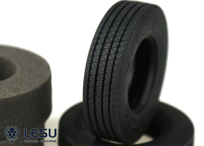 1Pair LESU Upgraded Rubber Tires A B C D for 1/14 Radio Controlled Tractor Truck Model DIY Car Spare Parts Replacements