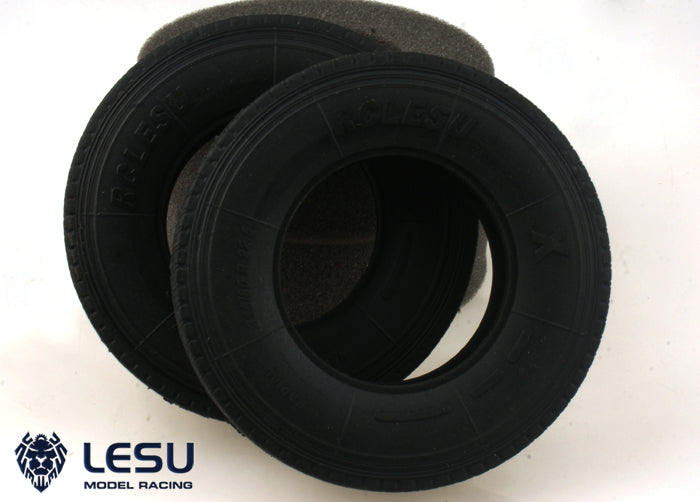 US STOCK 1Pair LESU Rubber Tires C 1/14 RC DIY Electric Car Tractor Truck TAMIYA Model Part Simulation Vehicle Accessories