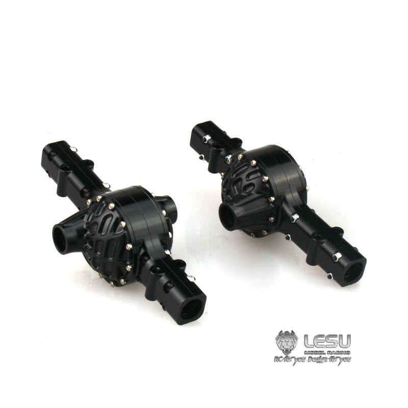 US STOCK LESU CNC Metal Rear Through Axle Shell W/O Differential Lock Suitable for Tamiya Radio Controlled Model 1/14 RC Car Tractor Truck