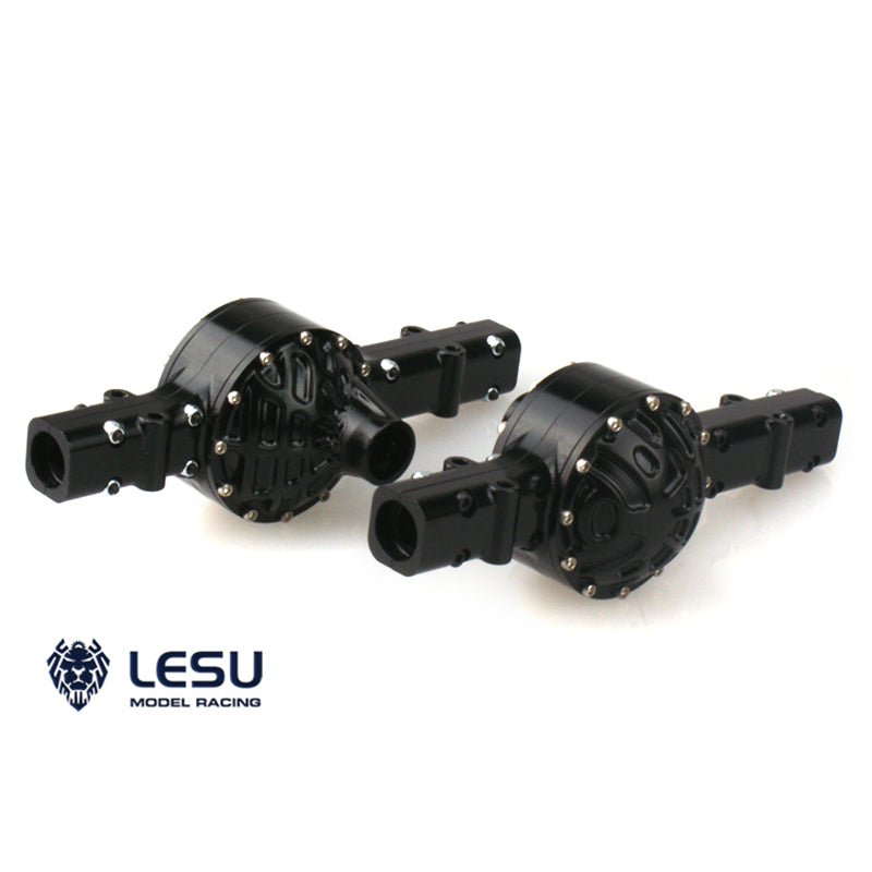 US STOCK LESU CNC Metal Rear Through Axle Shell W/O Differential Lock Suitable for Tamiya Radio Controlled Model 1/14 RC Car Tractor Truck