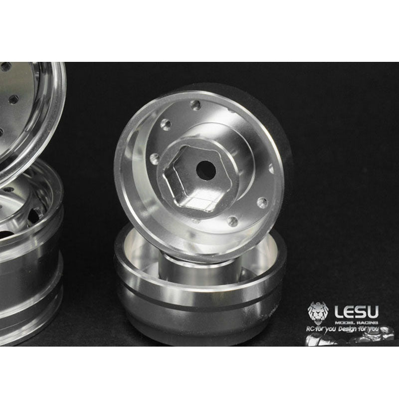 LESU 1/14 Scale Wide Metal Front Hub Bearing Hexagon Brake Suitable for RC DIY Tractor Truck Radio Control Dumper Tipper