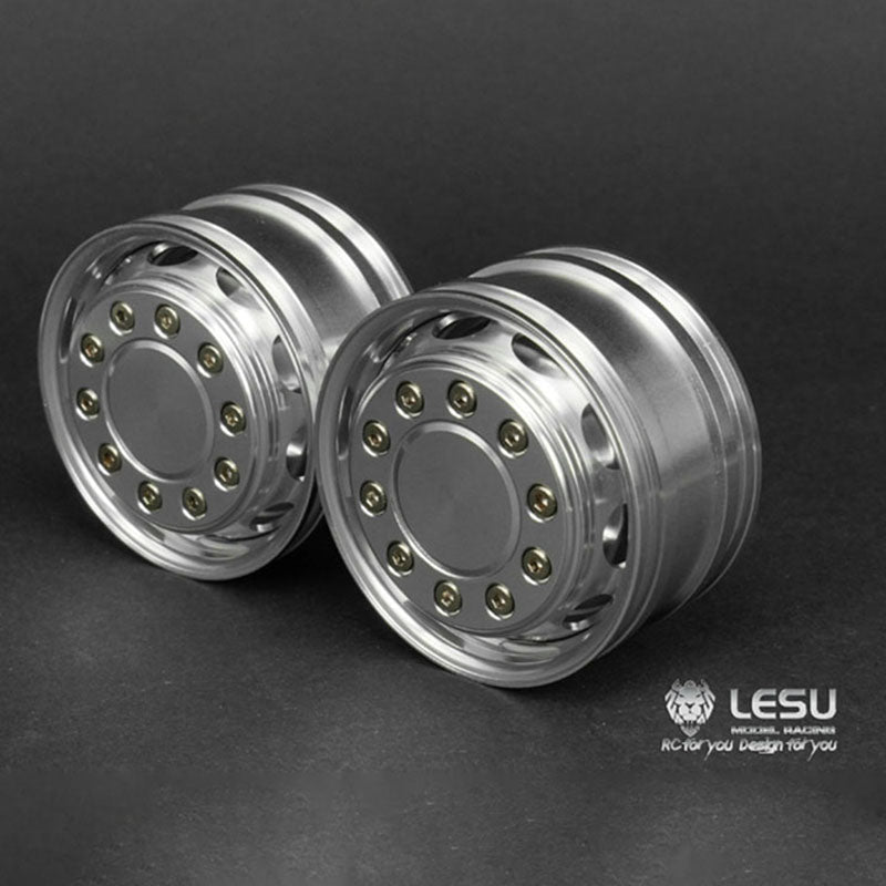 LESU 1/14 Scale Wide Metal Front Hub Bearing Hexagon Brake Suitable for RC DIY Tractor Truck Radio Control Dumper Tipper