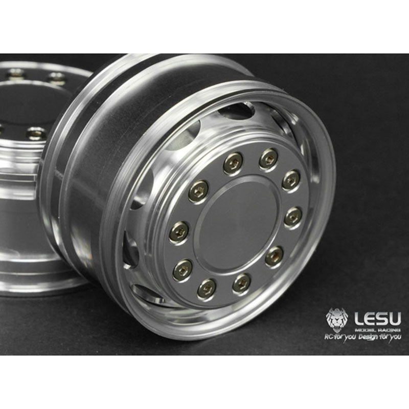 LESU 1/14 Scale Wide Metal Front Hub Bearing Hexagon Brake Suitable for RC DIY Tractor Truck Radio Control Dumper Tipper