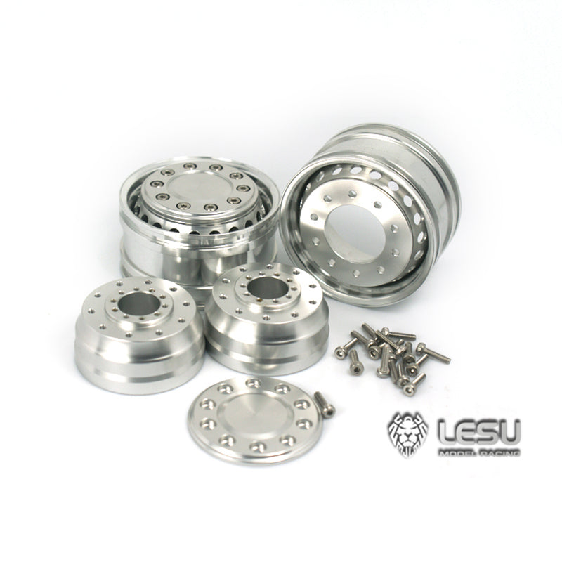 LESU Wide Front Wheel Hub Suitable for 1/14 DIY RC Truck Radio Controlled Model Upgrade Part Axle Hexagon Bearing Brake