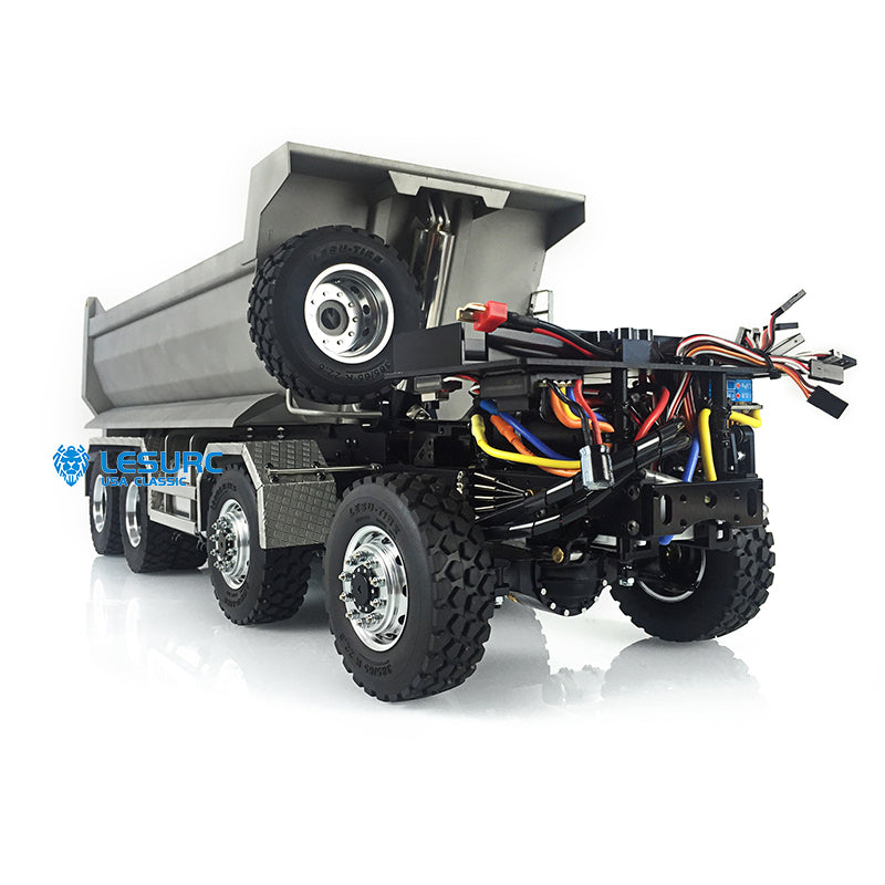 LESU TGS Cabin 1/14 8*8/6*6 Metal RC Dumper Truck Hydraulic Contruction Vehicle Light Sound System for Professional Model Hobbyists