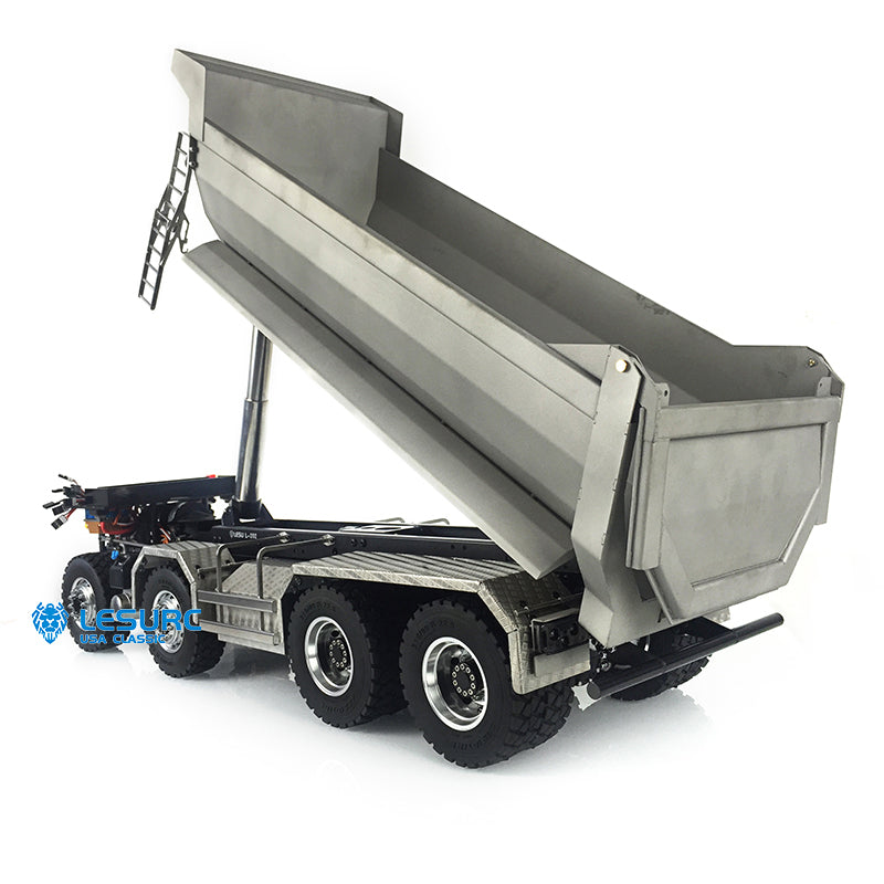 LESU TGS Cabin 1/14 8*8/6*6 Metal RC Dumper Truck Hydraulic Contruction Vehicle Light Sound System for Professional Model Hobbyists