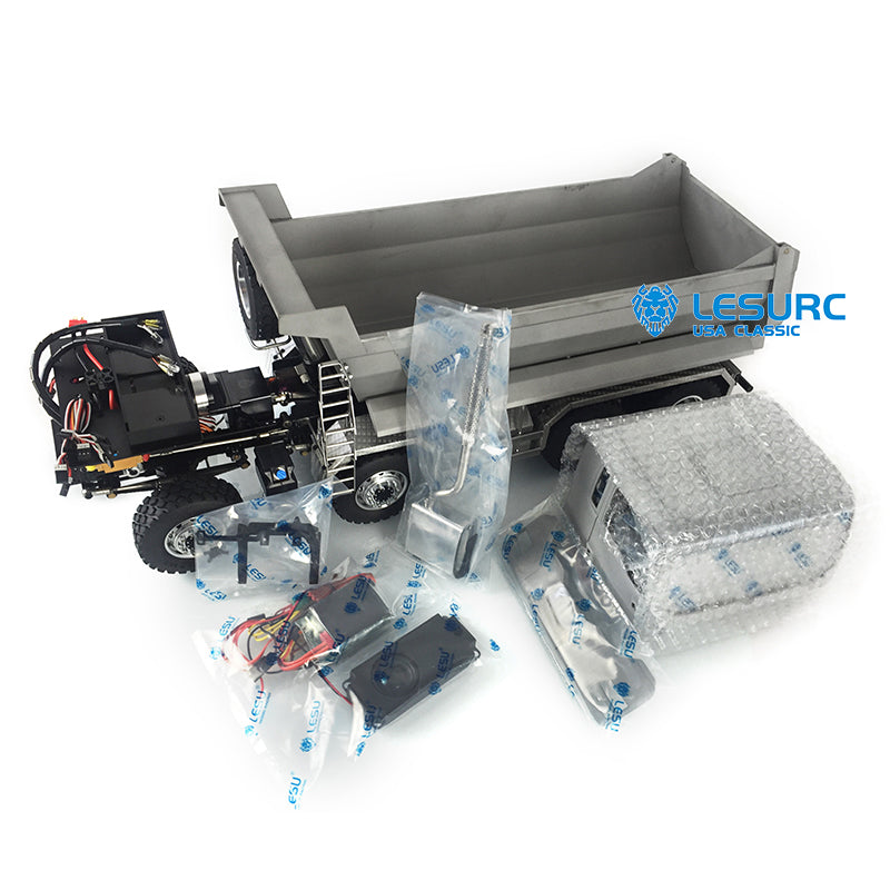 LESU TGS Cabin 1/14 8*8/6*6 Metal RC Dumper Truck Hydraulic Contruction Vehicle Light Sound System for Professional Model Hobbyists