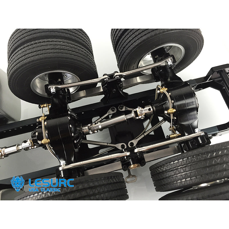 LESU 6x6 Metal 3Axles RC Chassis with 2-Speed Transmission Lock Differential Servo for 1/14 RC Tractor Truck Upgrade