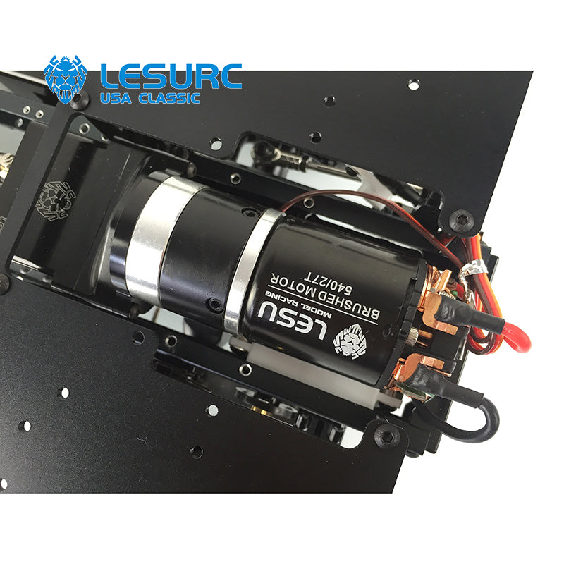 LESU 6x6 Metal 3Axles RC Chassis with 2-Speed Transmission Lock Differential Servo for 1/14 RC Tractor Truck Upgrade