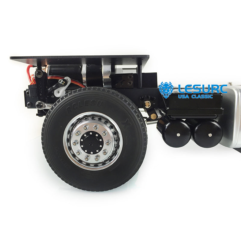 LESU 6x6 Metal 3Axles RC Chassis with 2-Speed Transmission Lock Differential Servo for 1/14 RC Tractor Truck Upgrade