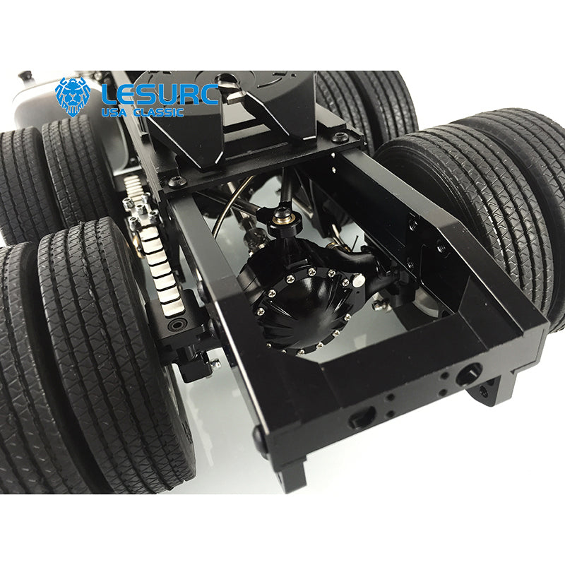 LESU 6x6 Metal 3Axles RC Chassis with 2-Speed Transmission Lock Differential Servo for 1/14 RC Tractor Truck Upgrade