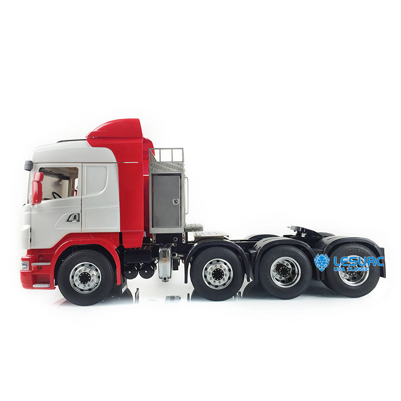 LESU 1/14 8*8 RC Tractor Truck Car Model Painted Metal Chassis W/ Cabin Set Servo 540 Motor Gearbox W/O Light Sound Controller