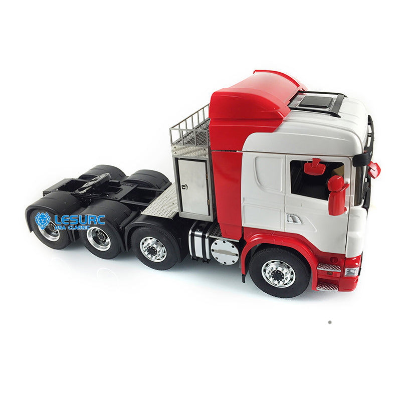 LESU 1/14 8*8 RC Tractor Truck Car Model Painted Metal Chassis W/ Cabin Set Servo 540 Motor Gearbox W/O Light Sound Controller