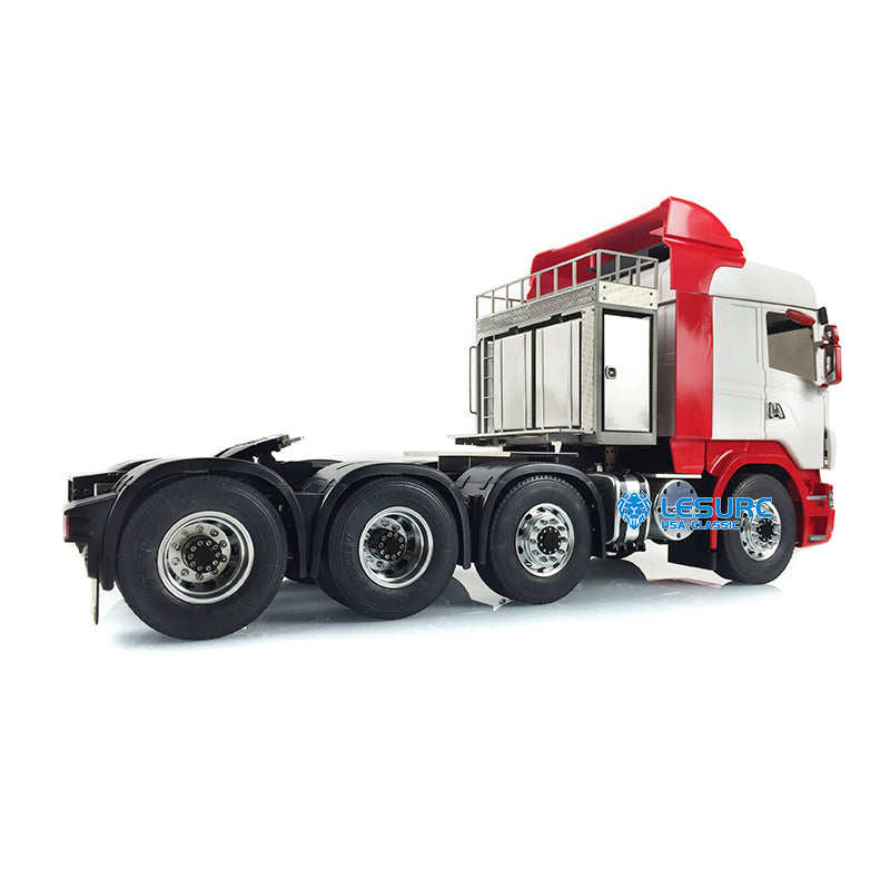 LESU 1/14 8*8 RC Tractor Truck Car Model Painted Metal Chassis W/ Cabin Set Servo 540 Motor Gearbox W/O Light Sound Controller