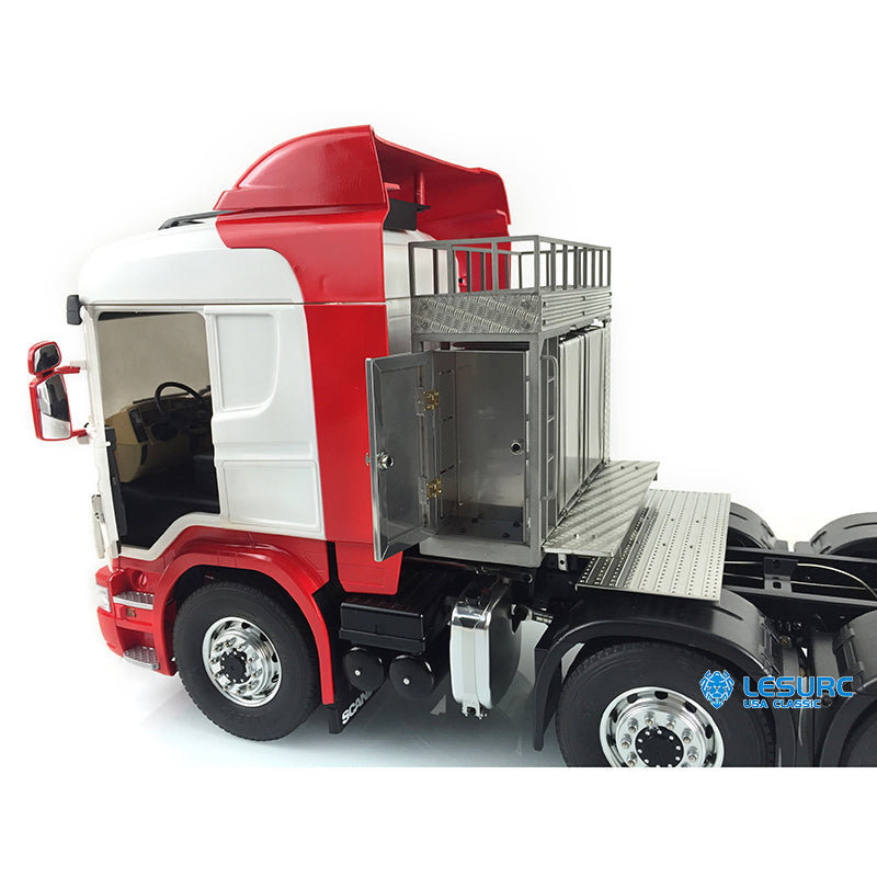 LESU 1/14 8*8 RC Tractor Truck Car Model Painted Metal Chassis W/ Cabin Set Servo 540 Motor Gearbox W/O Light Sound Controller