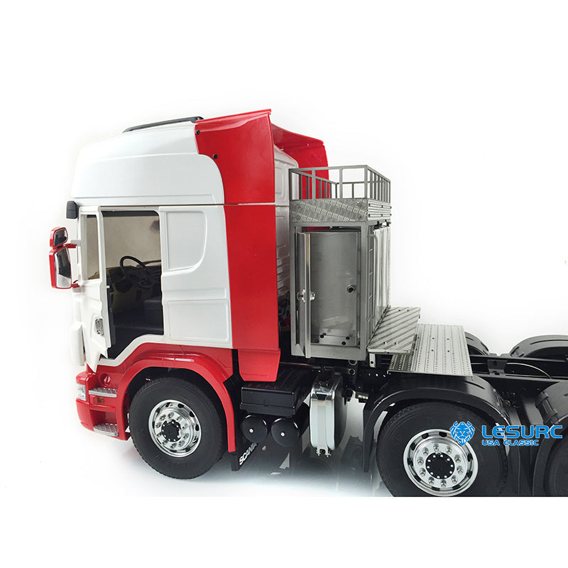 LESU 1/14 8*8 RC Tractor Truck Car Model Painted Metal Chassis W/ Cabin Set Servo 540 Motor Gearbox W/O Light Sound Controller