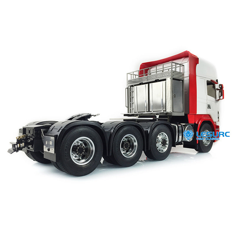 LESU 1/14 8*8 RC Tractor Truck Car Model Painted Metal Chassis W/ Cabin Set Servo 540 Motor Gearbox W/O Light Sound Controller