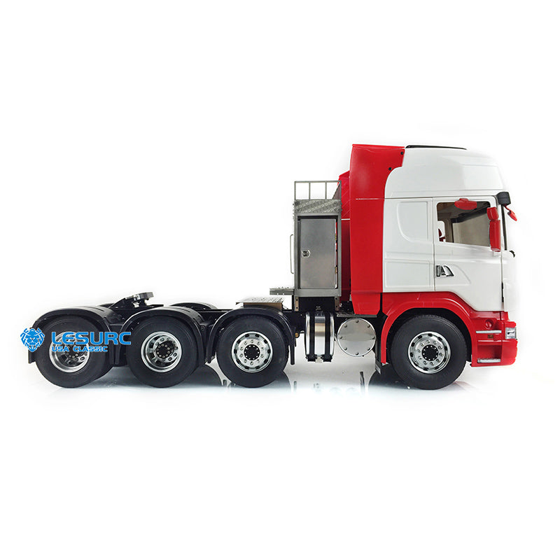 LESU 1/14 8*8 RC Tractor Truck Car Model Painted Metal Chassis W/ Cabin Set Servo 540 Motor Gearbox W/O Light Sound Controller