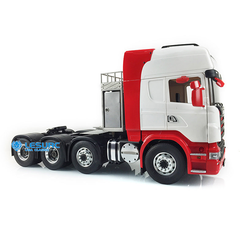 LESU 1/14 8*8 RC Tractor Truck Car Model Painted Metal Chassis W/ Cabin Set Servo 540 Motor Gearbox W/O Light Sound Controller