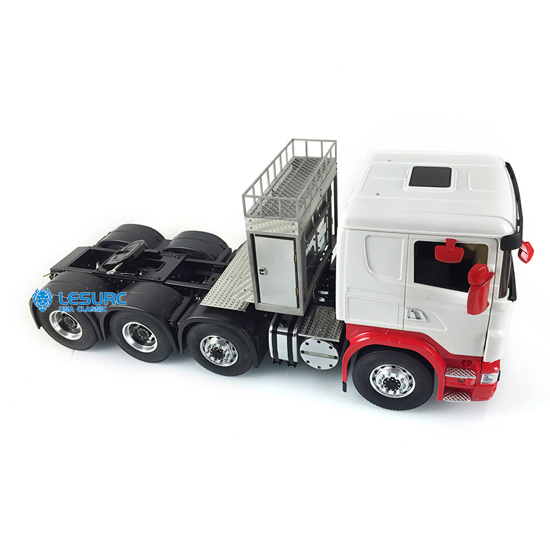 LESU 1/14 8*8 RC Tractor Truck Car Model Painted Metal Chassis W/ Cabin Set Servo 540 Motor Gearbox W/O Light Sound Controller