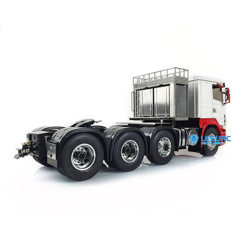 LESU 1/14 8*8 RC Tractor Truck Car Model Painted Metal Chassis W/ Cabin Set Servo 540 Motor Gearbox W/O Light Sound Controller