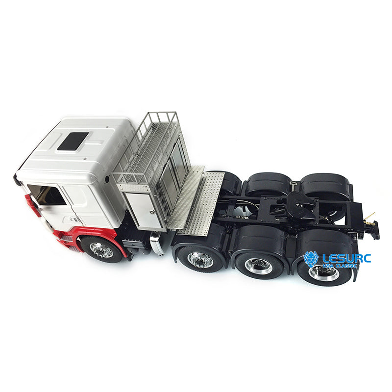 LESU 1/14 8*8 RC Tractor Truck Car Model Painted Metal Chassis W/ Cabin Set Servo 540 Motor Gearbox W/O Light Sound Controller