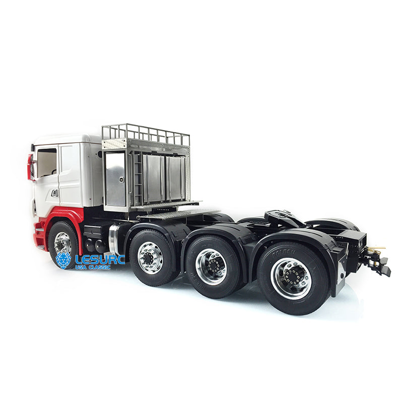 LESU 1/14 8*8 RC Tractor Truck Car Model Painted Metal Chassis W/ Cabin Set Servo 540 Motor Gearbox W/O Light Sound Controller