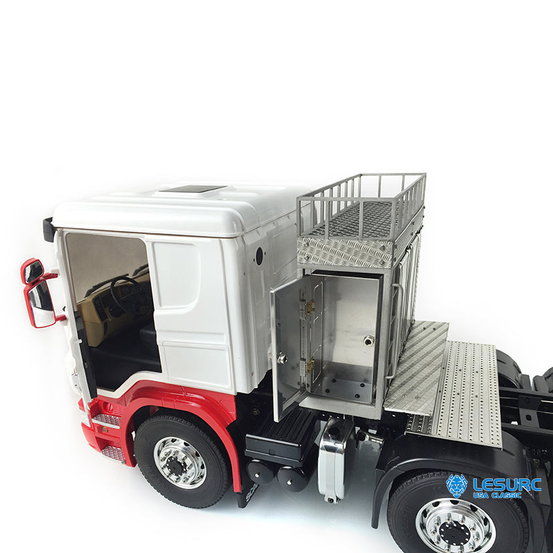 LESU 1/14 8*8 RC Tractor Truck Car Model Painted Metal Chassis W/ Cabin Set Servo 540 Motor Gearbox W/O Light Sound Controller