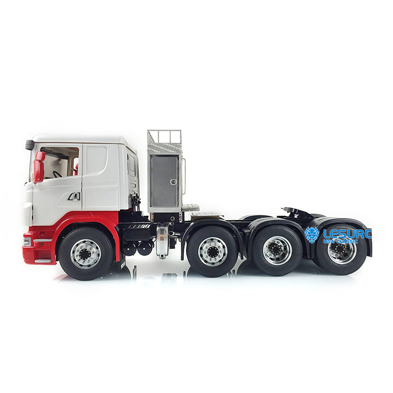 LESU 1/14 8*8 RC Tractor Truck Car Model Painted Metal Chassis W/ Cabin Set Servo 540 Motor Gearbox W/O Light Sound Controller