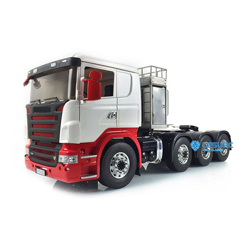 LESU 1/14 8*8 RC Tractor Truck Car Model Painted Metal Chassis W/ Cabin Set Servo 540 Motor Gearbox W/O Light Sound Controller