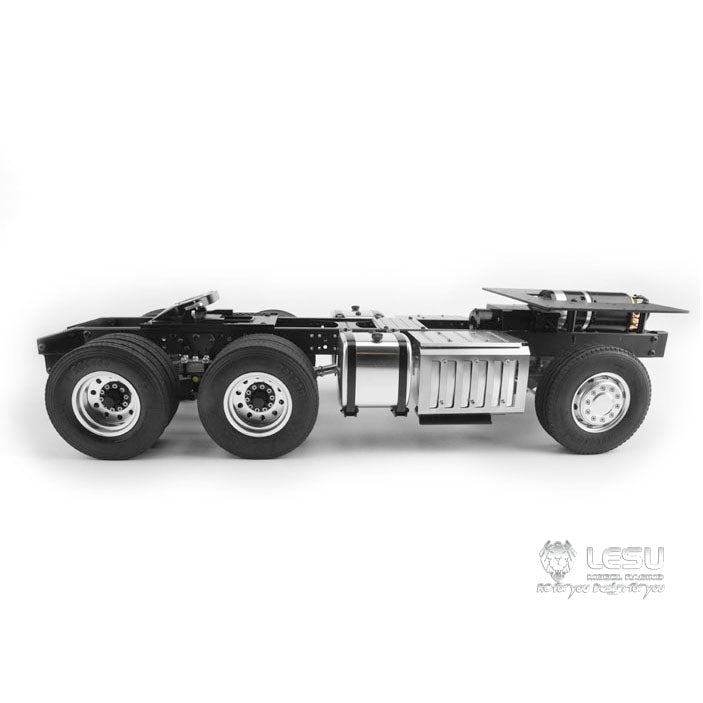 LESU 1/14 Metal Chassis for RC 6*4 56352 Tractor Truck 3363 Motor Wheel Hub for Construction Truck Model Refitting