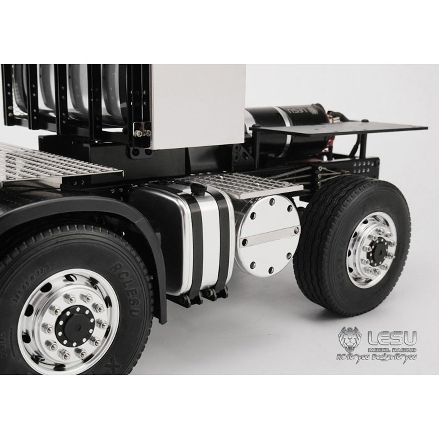 LESU 8x8 Aluminum Alloy Heavy-Duty Chassis with 2Speed Transmission 540 Brushed Motor SAVOX Servo for 1/14 RC Tractor Truck DIY Builds