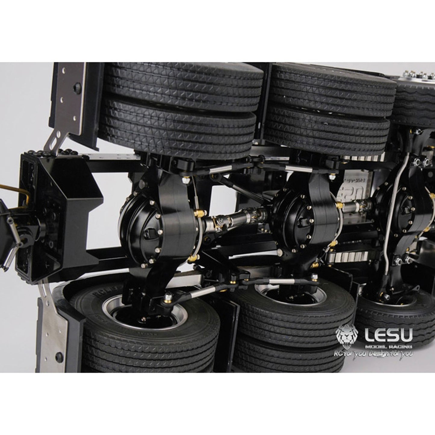 LESU 8x8 Aluminum Alloy Heavy-Duty Chassis with 2Speed Transmission 540 Brushed Motor SAVOX Servo for 1/14 RC Tractor Truck DIY Builds