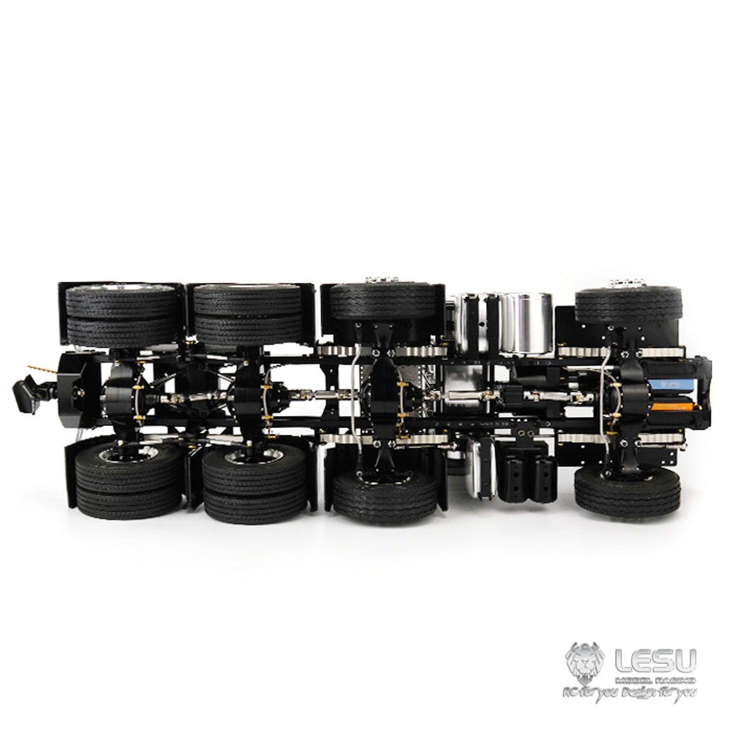 LESU 8x8 Aluminum Alloy Heavy-Duty Chassis with 2Speed Transmission 540 Brushed Motor SAVOX Servo for 1/14 RC Tractor Truck DIY Builds