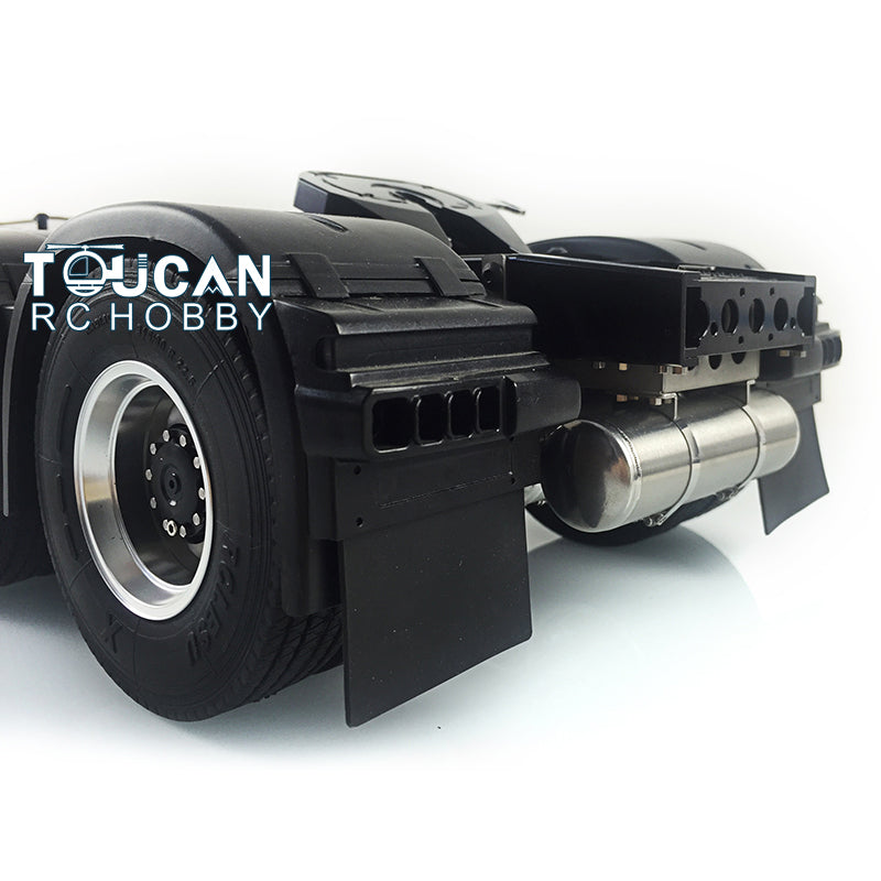 LESU 1/14 6x6 Metal Chassis 3Speed Gearbox 27T Motor Axle Lock for 3363 1851 RC Tractor Truck Model W/O ESC Toolbox Light
