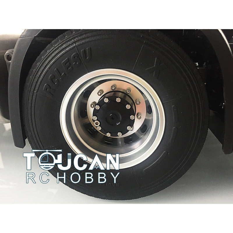 LESU 1/14 6x6 Metal Chassis 3Speed Gearbox 27T Motor Axle Lock for 3363 1851 RC Tractor Truck Model W/O ESC Toolbox Light