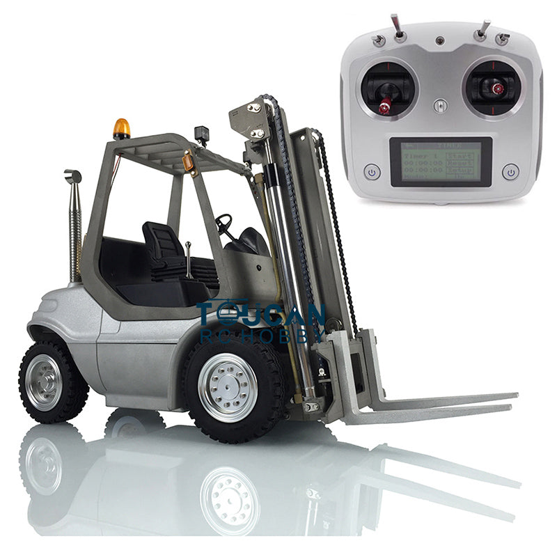 LESU Remote Control 1/14 Hydraulic Forklift RC Transfer Construction Truck Model With ESC Motor Servo Light Sound System