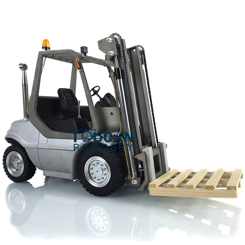 LESU Remote Control 1/14 Hydraulic Forklift RC Transfer Construction Truck Model With ESC Motor Servo Light Sound System