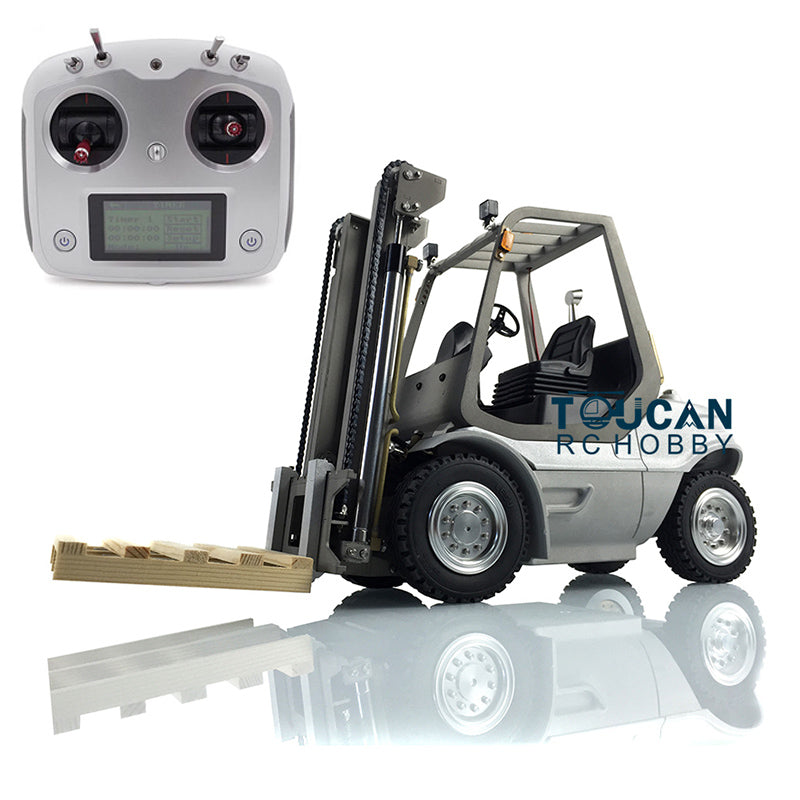 LESU Remote Control 1/14 Hydraulic Forklift RC Transfer Construction Truck Model With ESC Motor Servo Light Sound System