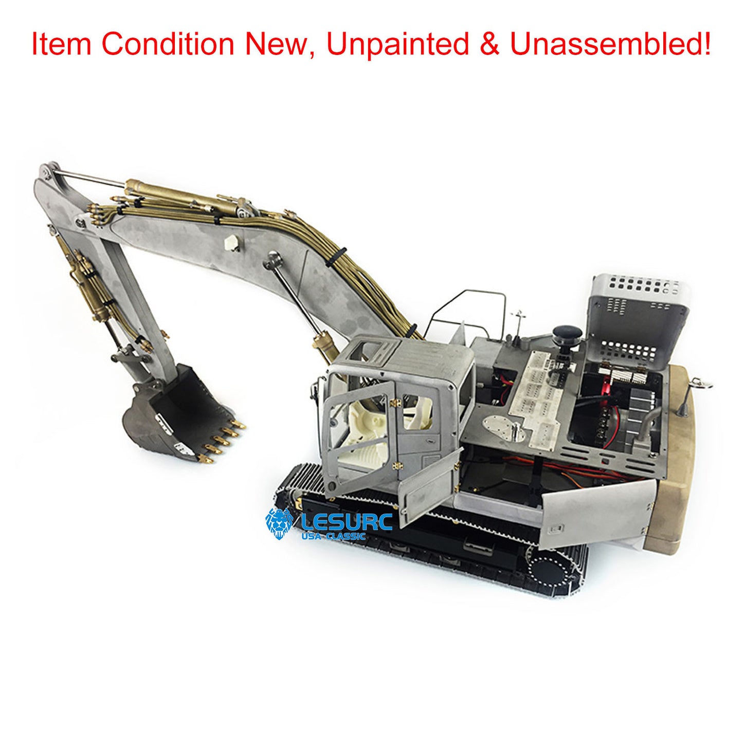 LESU PC360 1/14 Metal RC Hydraulic Excavator B0002 with 7CH Reversing Valves Light System DIY Construction Model for Hobby Builders