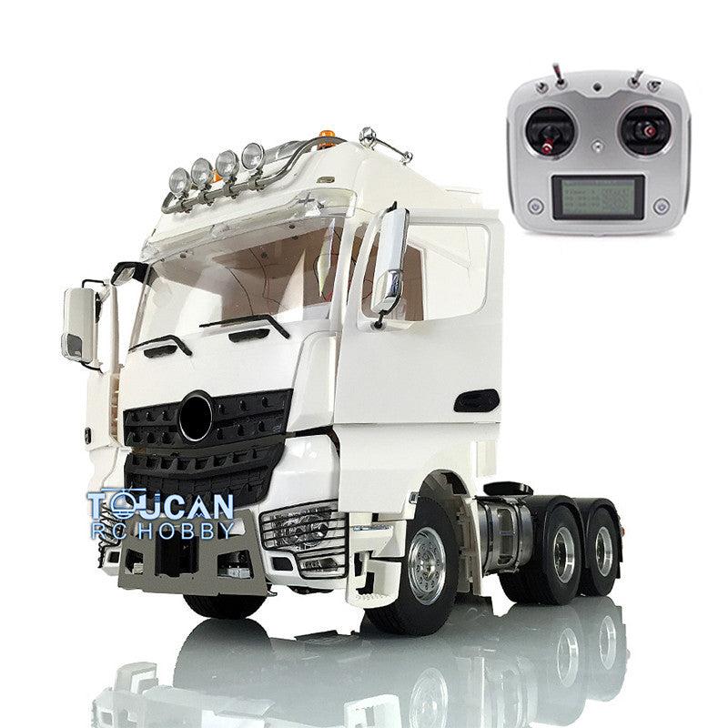 1/14 LESU RC Metal 6*6 Chassis DIY Painted Cabin RC Tractor Truck Model W/ Light Sound Radio Motor Servo Roof Light Air Condition