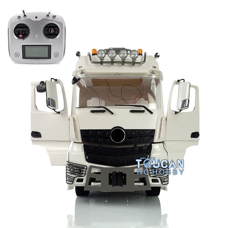 1/14 LESU RC Metal 6*6 Chassis DIY Painted Cabin RC Tractor Truck Model W/ Light Sound Radio Motor Servo Roof Light Air Condition