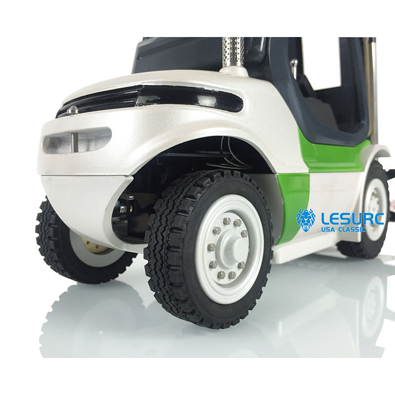 LESU A0002 1/14 Metal RC Hydraulic Forklift with FlySky I6S Radio Controller Sound Light System for Remote Control Construction Vehicle Enthusiasts