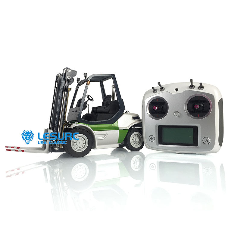 LESU A0002 1/14 Metal RC Hydraulic Forklift with FlySky I6S Radio Controller Sound Light System for Remote Control Construction Vehicle Enthusiasts