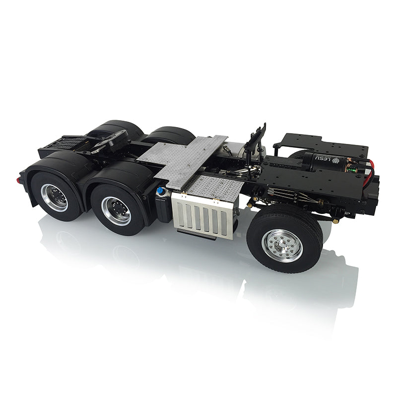 LESU 1/14 6*6 Metal Chassis 3363 RC Low-top Tractor Truck Model W/ Motor Servo W/O Battery Light Sound Transmitter Equipment Rack